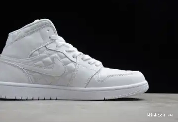 QUILTED MID WHITE JORDAN 1 AIR 0615